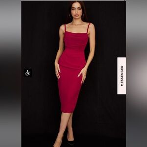 House of CB Jamille Draped Corset Midi Dress